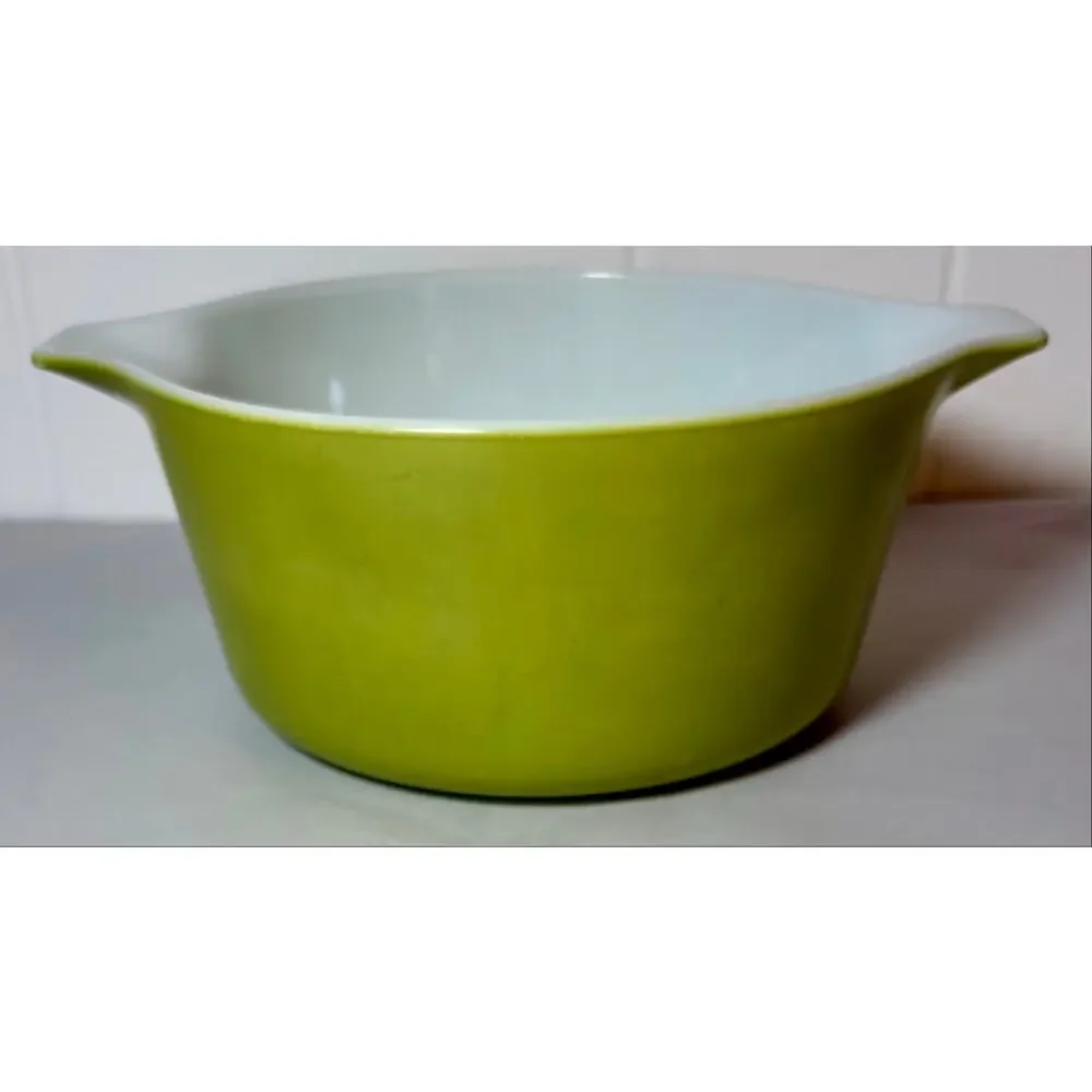 Vintage 1970s PYREX Olive Green 474-B Casserole Dish USA
